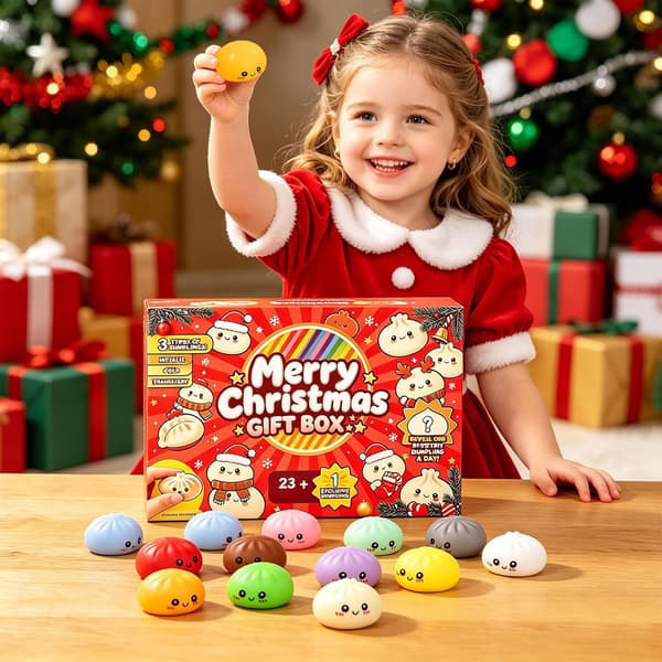 Jule Squishies Julekalender 2026 Nedtælling til Voksne Christmas Squishies Advent
