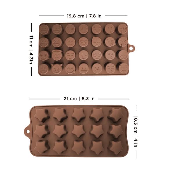Silikonform for sjokolade, non-stick, gjenbrukbar, håndlaget