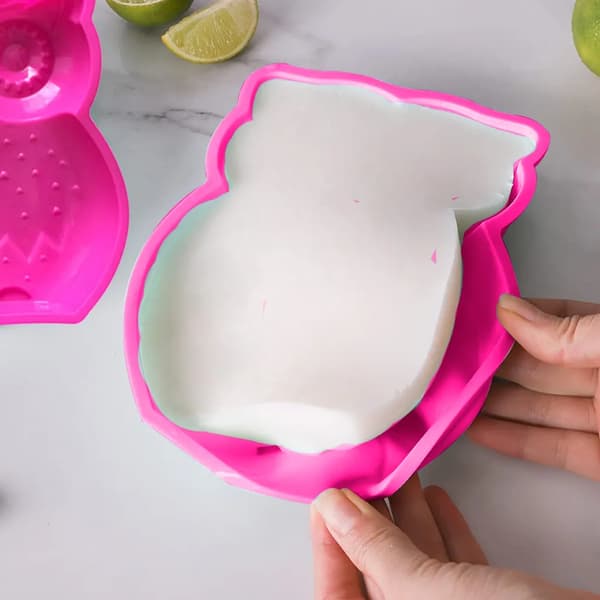 Ugle Silikon Kakeform Rosa Nonstick Bakeform for Barnebursdagskake Pudding Brød