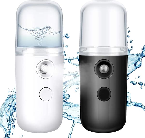 Bärbar Ansiktsmistspruta 2-pack 30 ml USB Uppladdningsbar Mini Nano Luftfuktare
