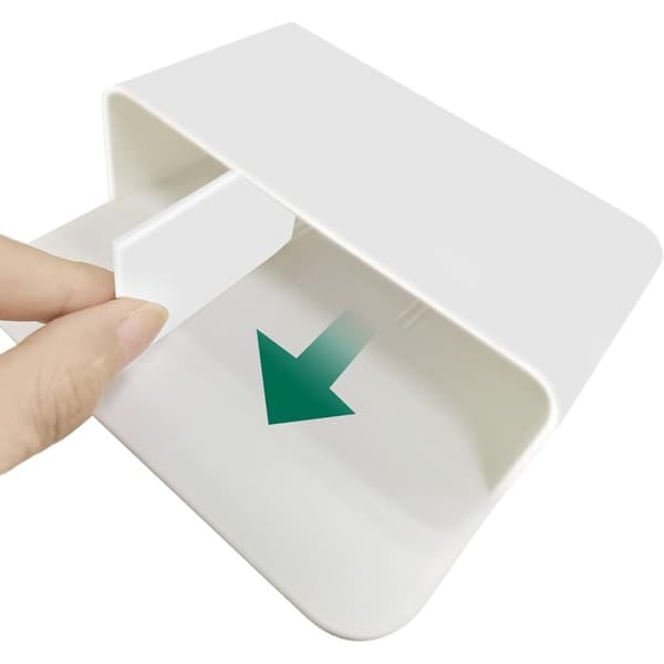 Vit magnetisk whiteboardpennhållare 2 st 12x10x4cm Stark magnet 2-pack