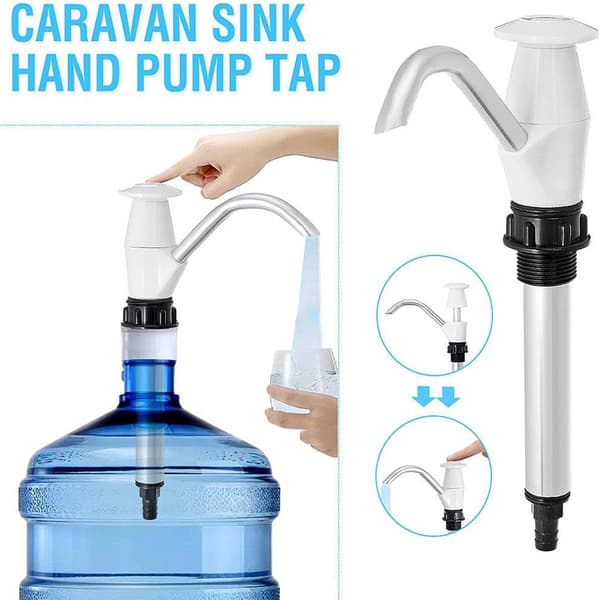 1-pack - Manuell dricksvattenpump - Handvattenpump - Vit - Lämplig för hem, kontor, camping, resor - Bärbar vattenpump Wit