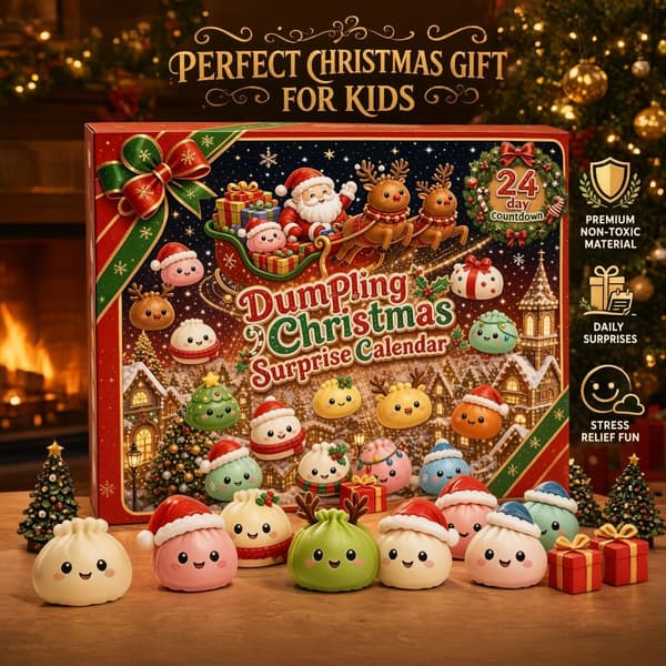 2026 Julekalender Jule Squishies Nedtelling med 24 Deler Rød 24 pcs