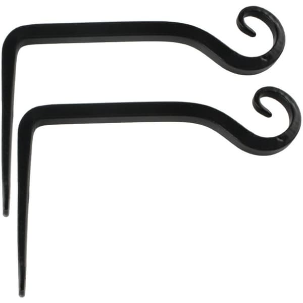 Väggkrok i svart smidesjärn, 2-pack