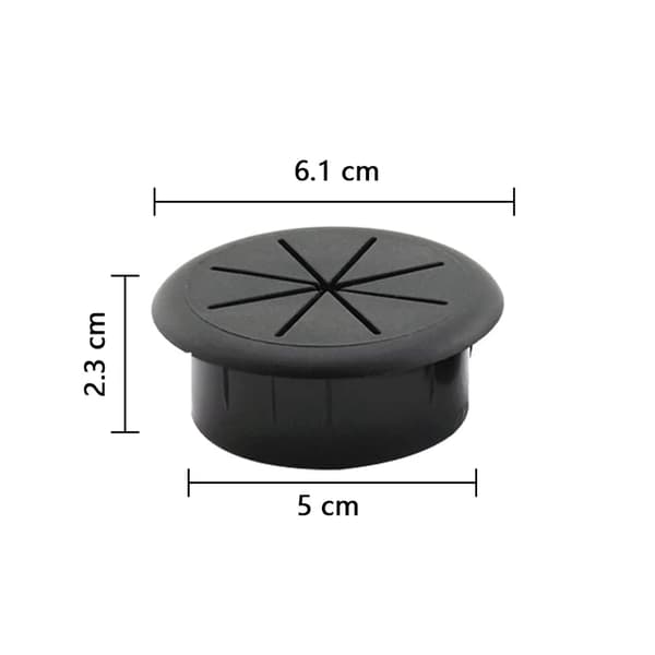 50/60 mm flexibel kabelgenomföring i plast, svart, 3 st