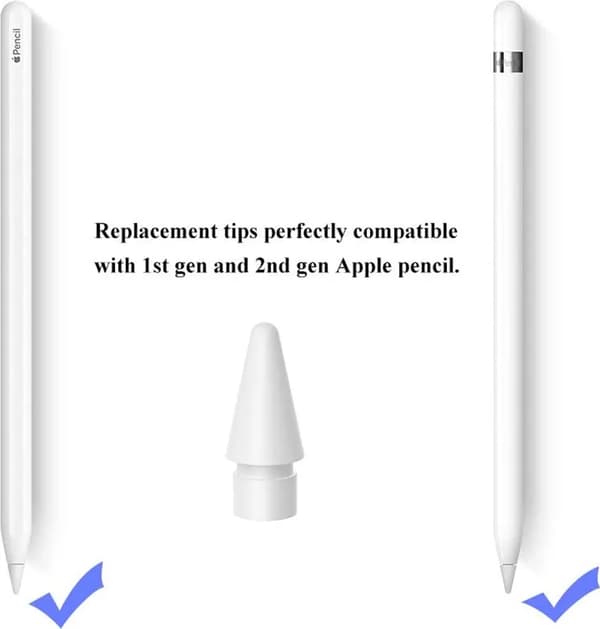 För Apple Pencil-spetsar, högkänslig iPencil-spetsersättning för iPad Pro Apple Pencil (vit)