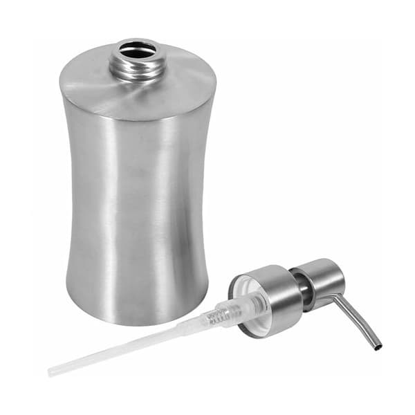 Børstet sølv 304 bordplade sæbedispenser 400 ml taljetromle børstet pumpeflaske 1 stk