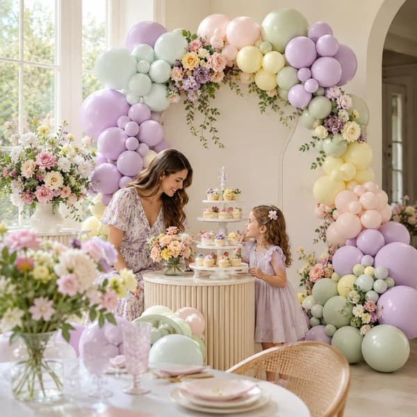122 STK Rosa Lilla Grønn Ballongbue Kit Blomsterfe Boho Bryllupsdekor 122 pcs
