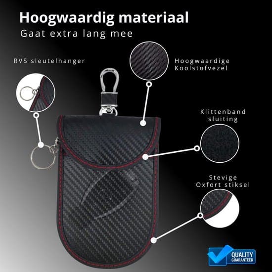 RFID Nøglefri Bilnøglebeskytter - Sort - Kulstof - 2 Stykker Rfid auto keyless