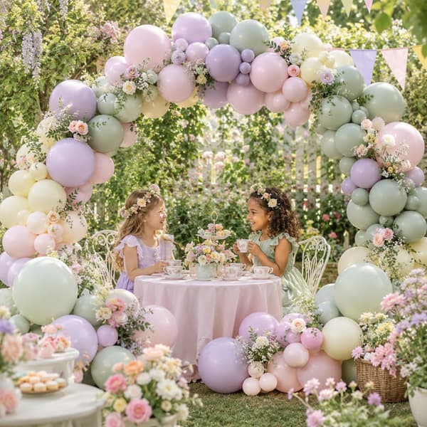122 STK Pink Lilla Grøn Ballonbue Sæt Blomster Fe Boho Bryllupsdekoration 122 pcs