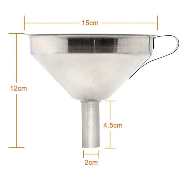 15 cm trakt i rustfritt stål med håndtak 5.9 Inch Stainless