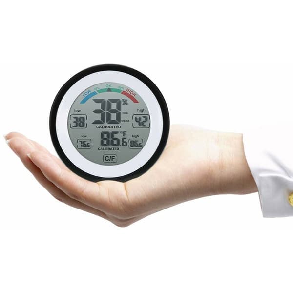 Rund Touch Hygrometer 3305F Svart
