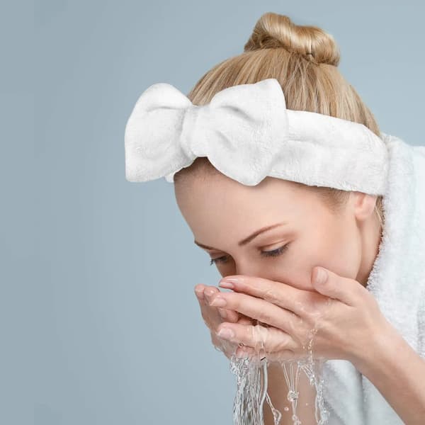 Makeup-hårbånd 3-pak koralfleece elastisk til ansigtsvask spa yoga sport
