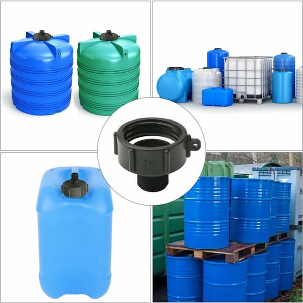 IBC-adapter S60 grovgjenge til 1 tomme PE-plast 1 stk