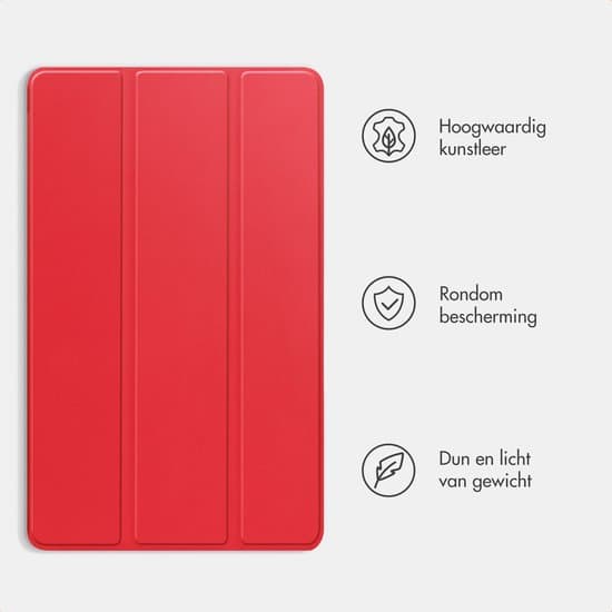 Rött trefaldigt surfplattefodral, kompatibelt med Samsung Galaxy Tab A 10.5 (2018)