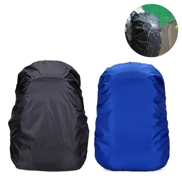 Ryggsäcksregnskydd 2-pack 45L Vandring Camping Cykling Justerbara remmar Vikbara