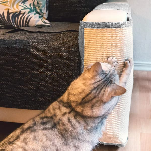 Kattklös soffskydd 1-pack 51x36x52 cm Sisal Dubbelsidigt Soffarmstödsskydd