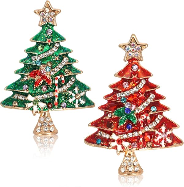 Julgransbrosch med strass