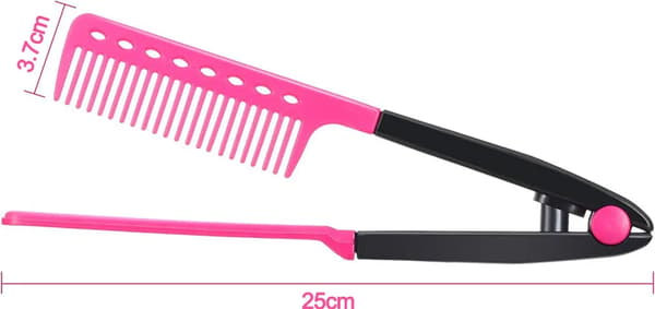 Rettekammer 2-pakning V-formet styling ABS blå rose føn rett krøll