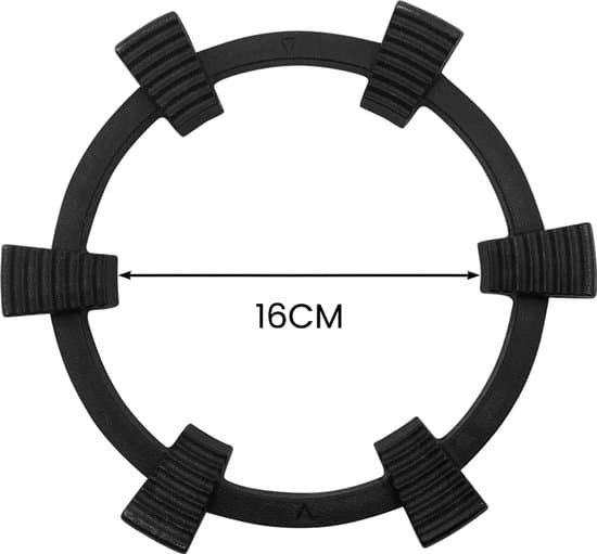 Støbejerns Wokring, 16 cm, Sort, Kompatibel med Gaskomfurer