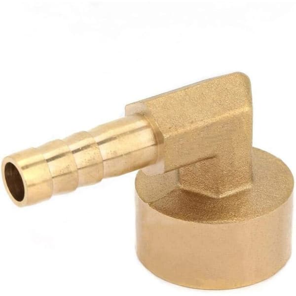 Mässing 90° armbåge hullingkoppling G1/2 hona x 8mm slangadapter luft vatten bränsle olja