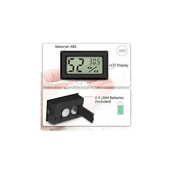 Smal Mini LCD Digital Hygrometer Termometer Vit Celsius -50 till 70C Luftfuktighet 10-99% Inomhusmonitor 1 st
