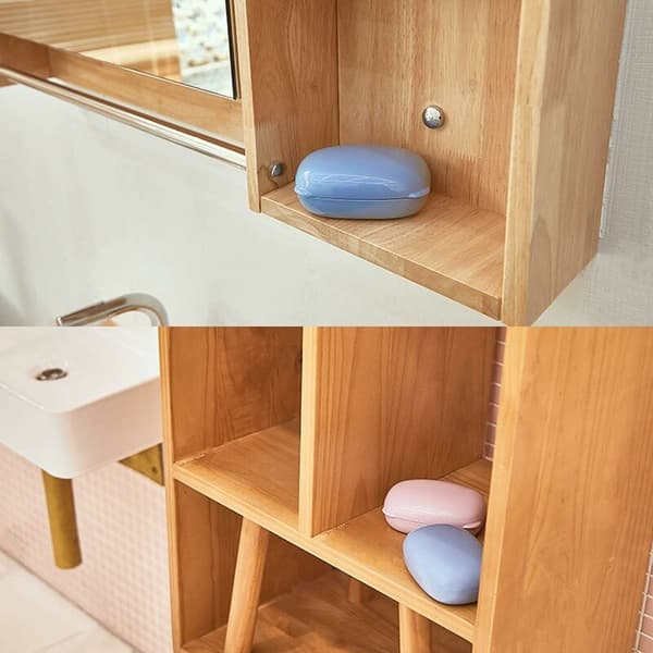 Fairy Green Reseförseglad Tvålask med Lock, Dränering, Bärbar för Resor, Gym, Camping, 1 st