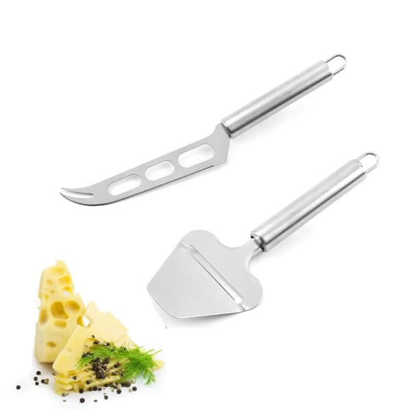 Osteknive i rustfrit stål 2 stk. 26 cm og 21,5 cm blød hård osteskærer