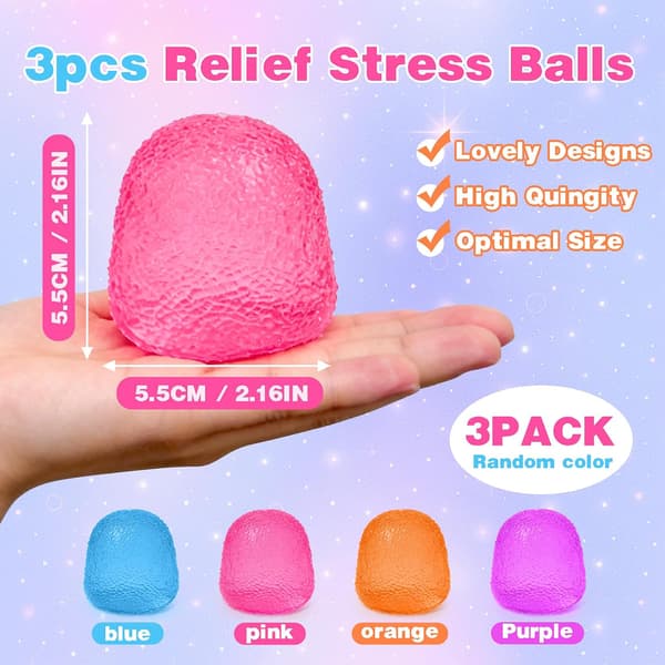 Stressbolde: Effektive redskaber til stresslindring og afslapning 3 Pacs Gumdrop