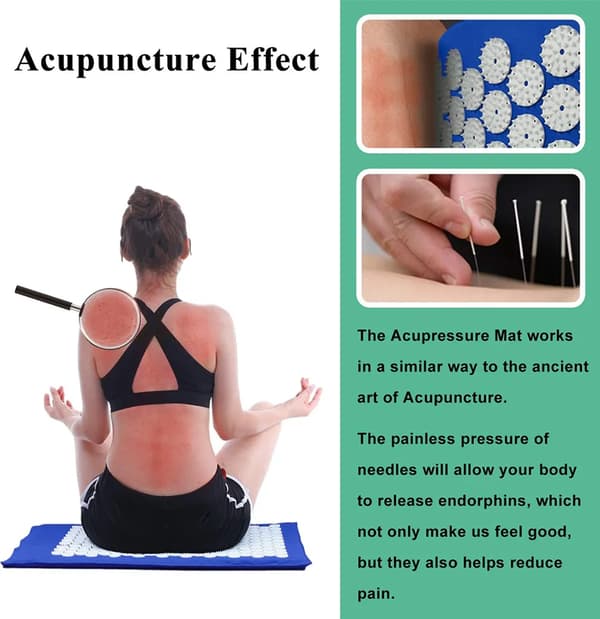 Massagekudde Akupressurmatta Yogamatta Smith Massageplatta