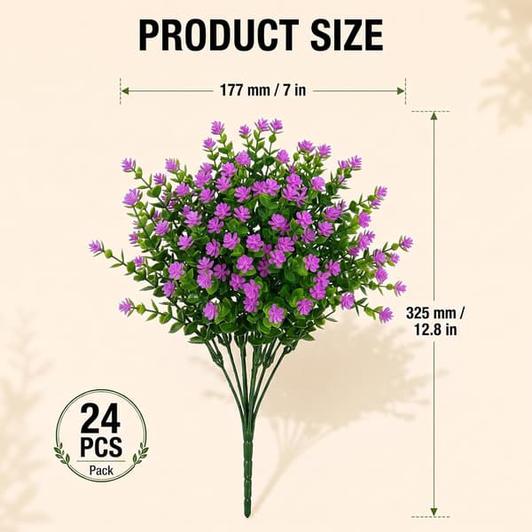 24 Buntar Konstgjorda Kamelia Utomhusblommor Magenta 24 Bundles Artificial