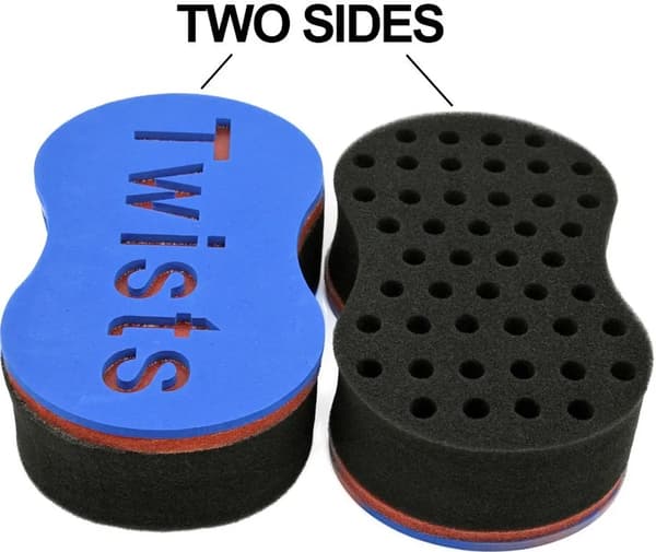 Twist Brush Curling Sponge för Afro Lockigt Hår Flätor Rötter 2 st