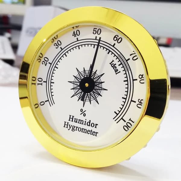 Cigar Hygrometer Analog Cigar Humidor Hygrometer Mekanisk Rund Hygrometer til Cigarskab
