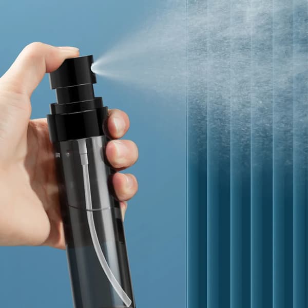 Fina dimsprayflaskor 3-pack Reseportabel för hår ansikte Klar Svart 80ml