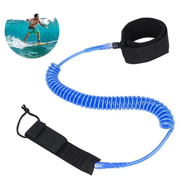 SUP Leash Coiled 1 stk 65-240cm TPU 6.5mm Rustfritt Stål Blå Svart Rød