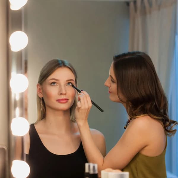10-lys LED Makeup Spejllysstrimmel med 3-farvet dæmpning og USB-strøm Hollywood Vanity LED
