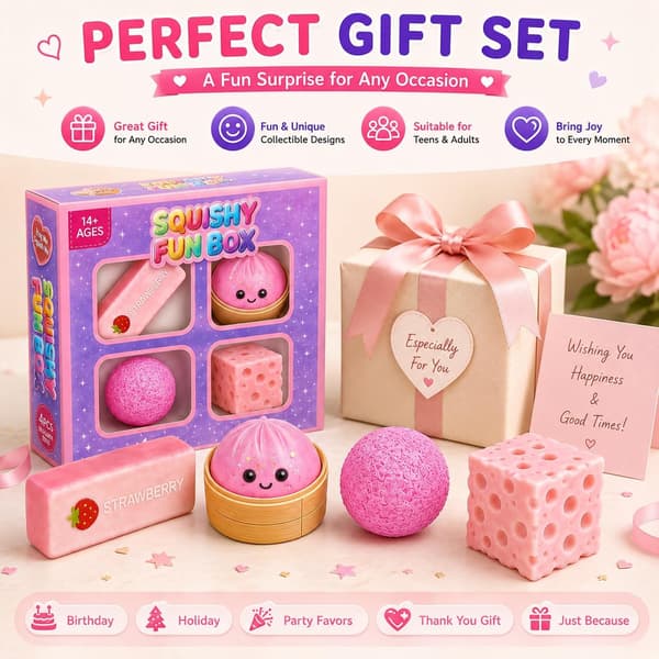 Stressbollar: Effektiva verktyg för stresslindring och avslappning 4 Pack Squishy