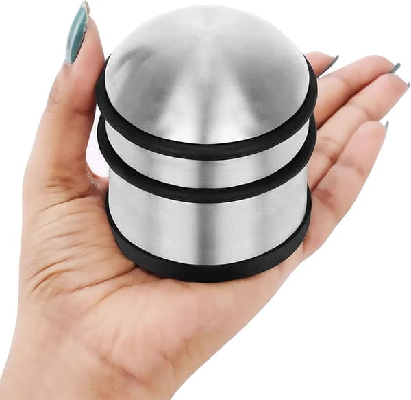 Tung dørstopper i kromsølv Heavy Chrome Silver