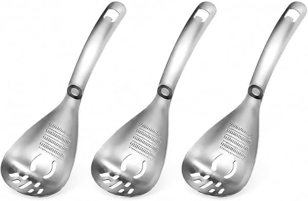 Multifunksjonell rivjernskje i rustfritt stål, 5-i-1, 3-pakning Sakerplus Multifunction Stai