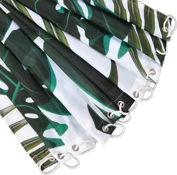 Duschdraperi 180x200cm Mörkgrön Monstera Vattentät Polyester Badrumsgardin 12 Krokar