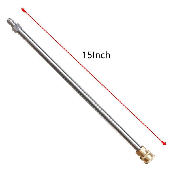 Højtryksrenser Forlængerstang 2 stk. Rustfrit Stål 35 cm 4000psi Forlængerstænger i rustfrit Forlængerstænger i rustfrit