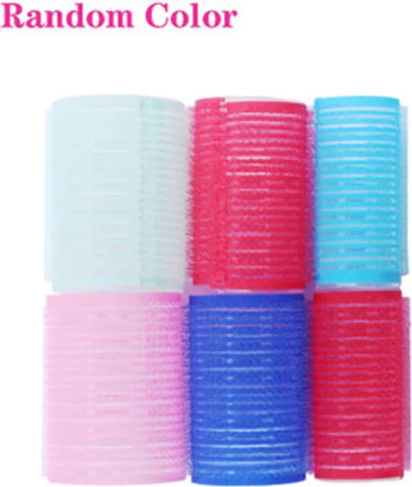 48 selvklebende hårruller 3 størrelser 28/36/44 mm med klips Unisex