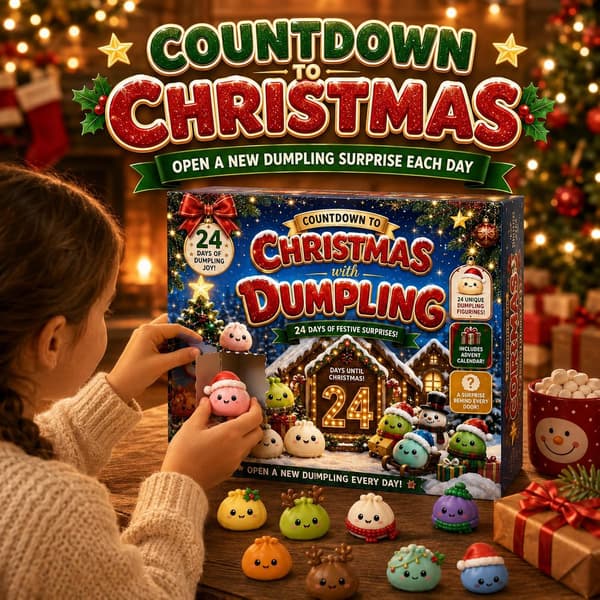 Julekalender 2026 24-dages nedtælling med 24 ornamenter blå Christmas Advent Calendar
