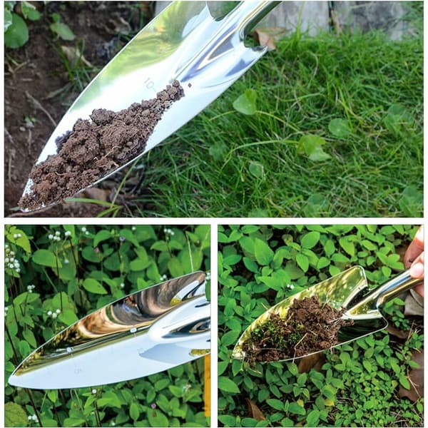 Trädgårdsspade i rostfritt stål 27x6,5 cm för omplantering, ogräsrensning, plantering 1 st