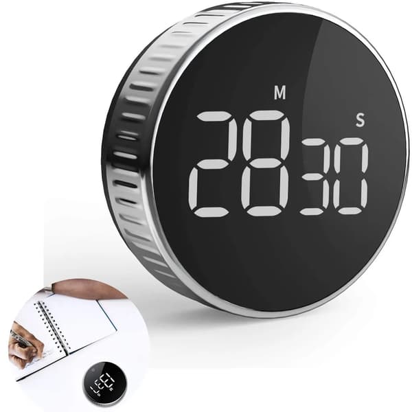 Digital kjøkkentimer med magnetisk holder, LCD-skjerm, koketimer, ideell for matlaging, baking, studier, etc.