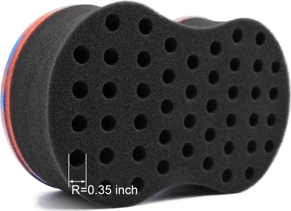 Twist Brush Curling Sponge för Afro Lockigt Hår Flätor Rötter 2 st