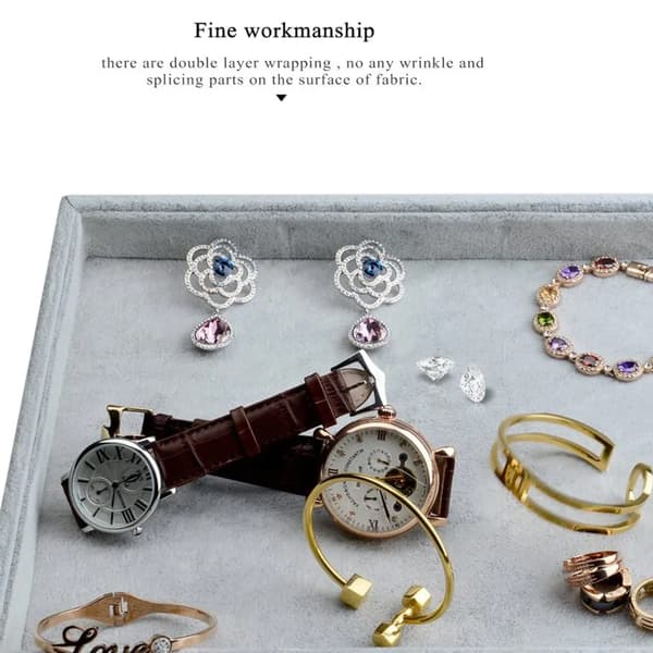 Smyckesbricka Smyckeskrin Sammet Smyckesdisplayhållare