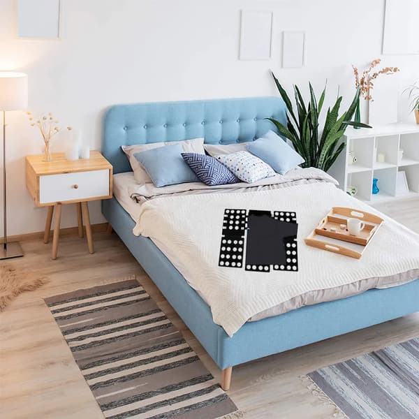 Tøjfoldningsbræt PP-harpiks Udfoldet 70x56 cm Foldet 28x22 cm Blå Sort Grå Skjorte T-shirt Hjælper