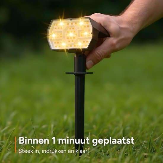 Solar Hagelys - 2 Stykker - Solar Hagelys Buitenlamp op Zonne