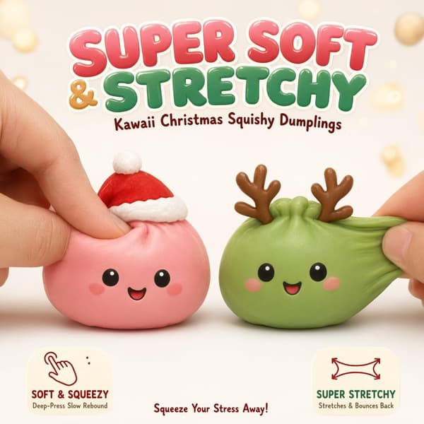 2026 Julekalender Jule Squishies Nedtelling med 24 Deler Rød 24 pcs
